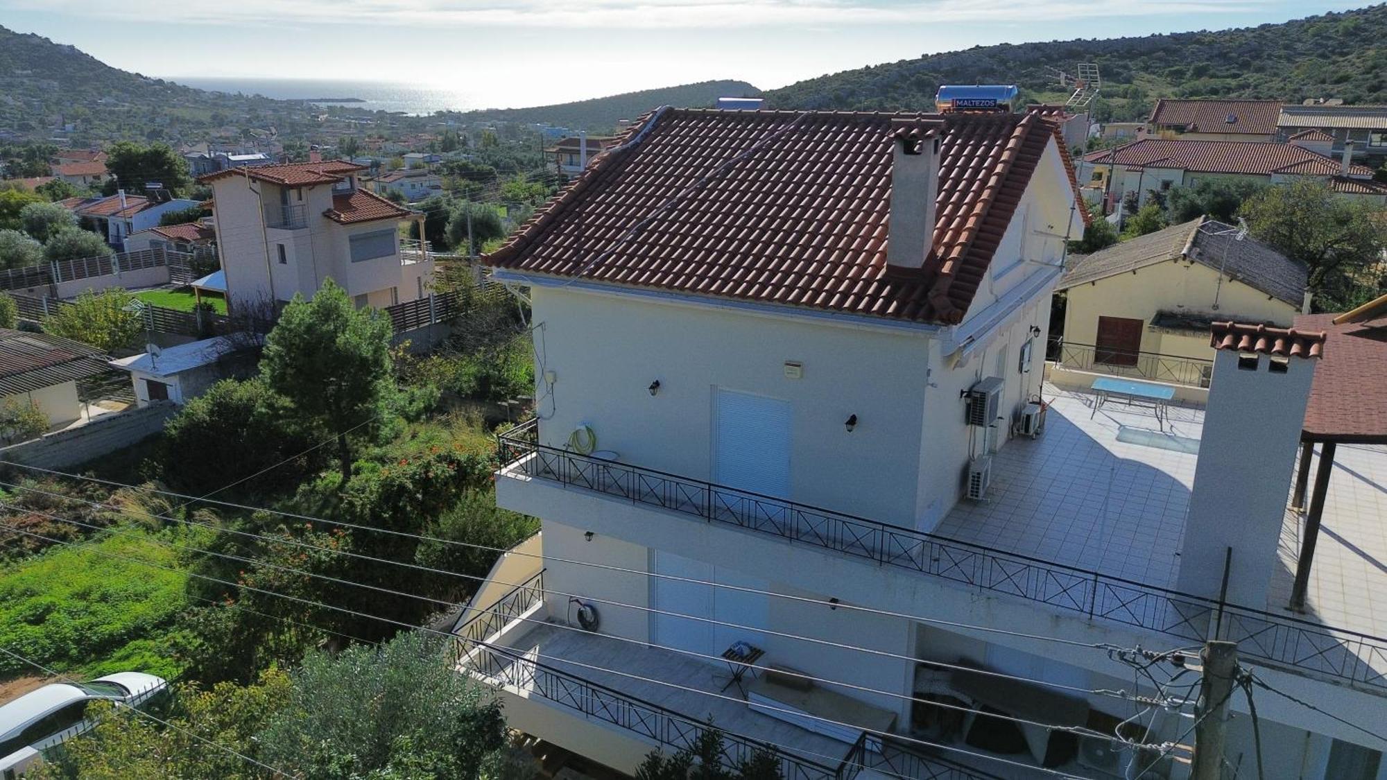 Beautiful Maisonette With A View To The Mountains And The Sea Agia Marina  Zewnętrze zdjęcie